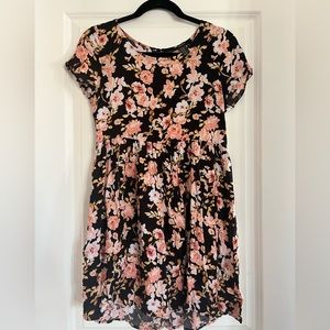 Black Floral Mini Dress